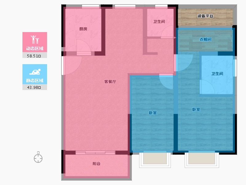 安徽省-合肥市-奥园誉峯-95.00-户型库-动静分区