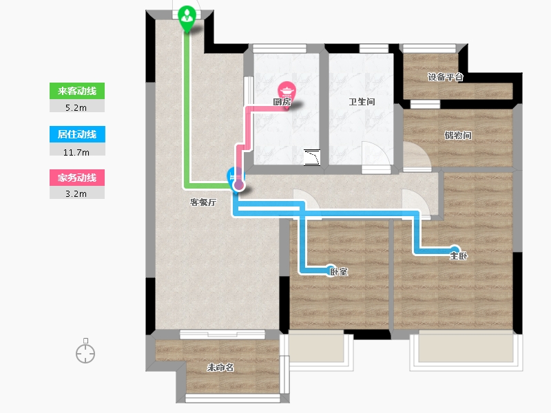 江苏省-苏州市-常熟誉景华庭-68.00-户型库-动静线