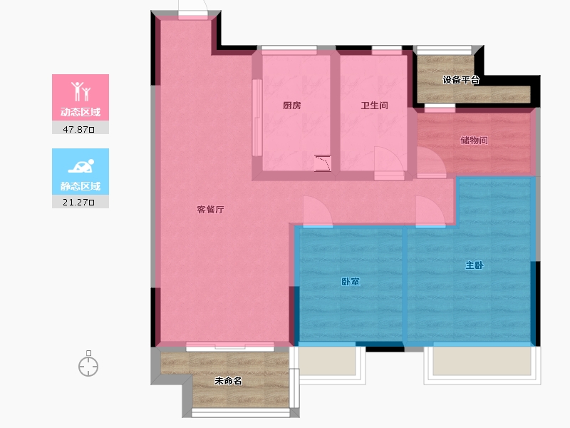 江苏省-苏州市-常熟誉景华庭-68.00-户型库-动静分区