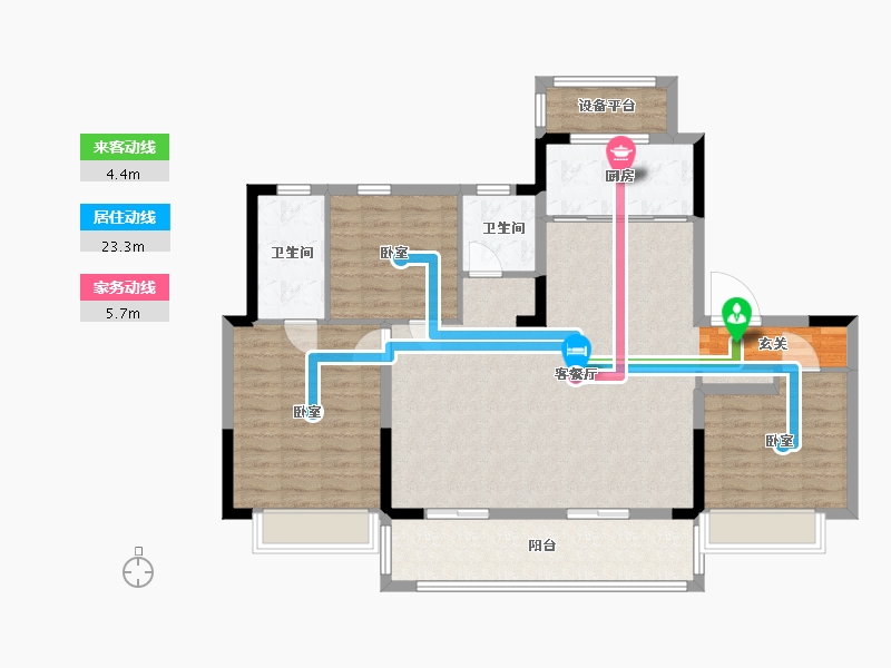 浙江省-嘉兴市-阳光城瑞俊·檀映里-112.20-户型库-动静线