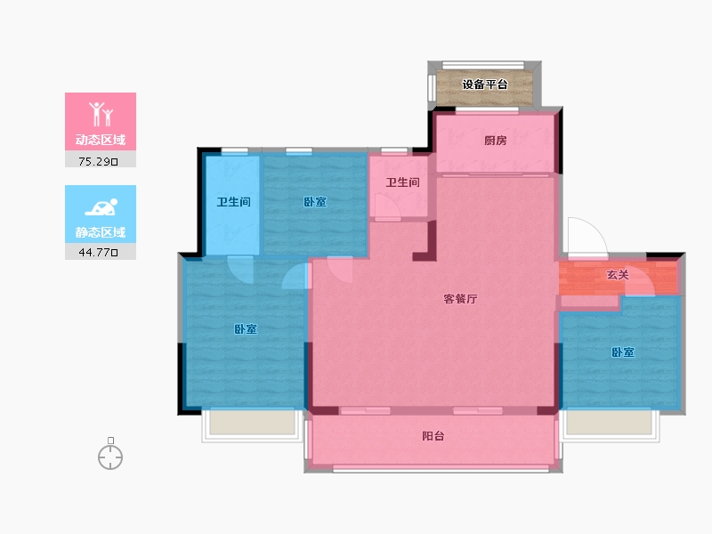 浙江省-嘉兴市-阳光城瑞俊·檀映里-112.20-户型库-动静分区