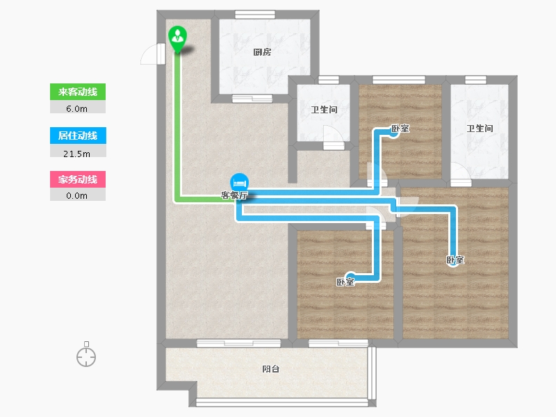 浙江省-宁波市-海泉湾-86.00-户型库-动静线