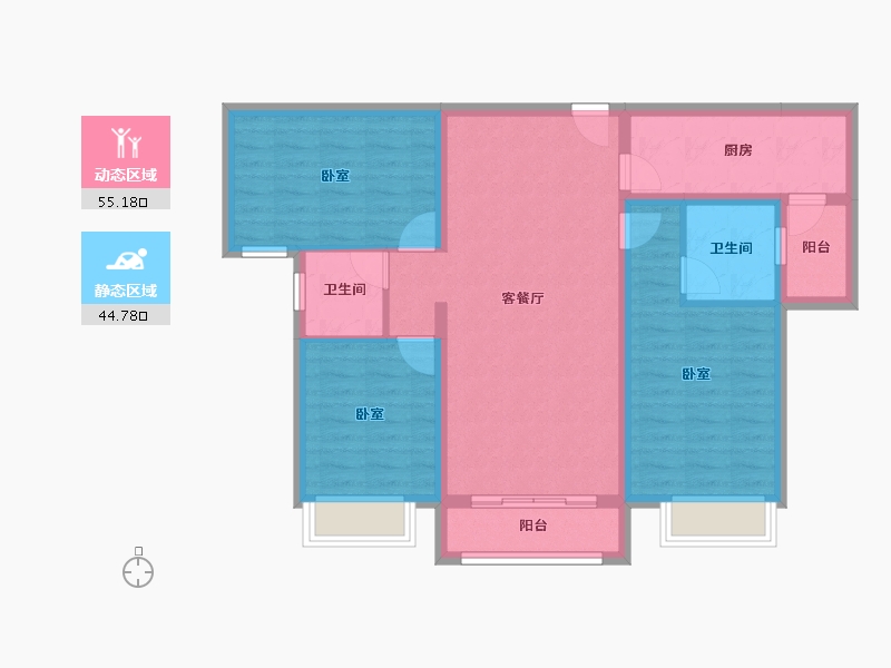 江西省-上饶市-翼天学府-88.99-户型库-动静分区