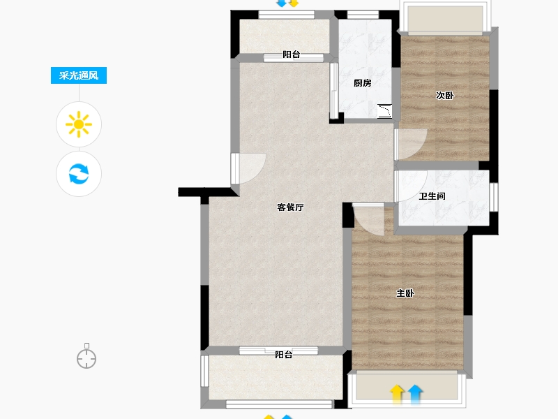 福建省-南平市-御景峰-71.38-户型库-采光通风