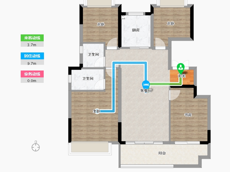 安徽省-阜阳市-祥源生态城-96.57-户型库-动静线