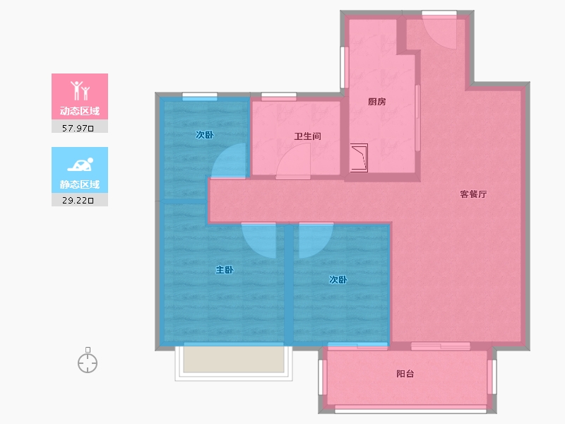 江苏省-徐州市-银城·致享城-78.01-户型库-动静分区