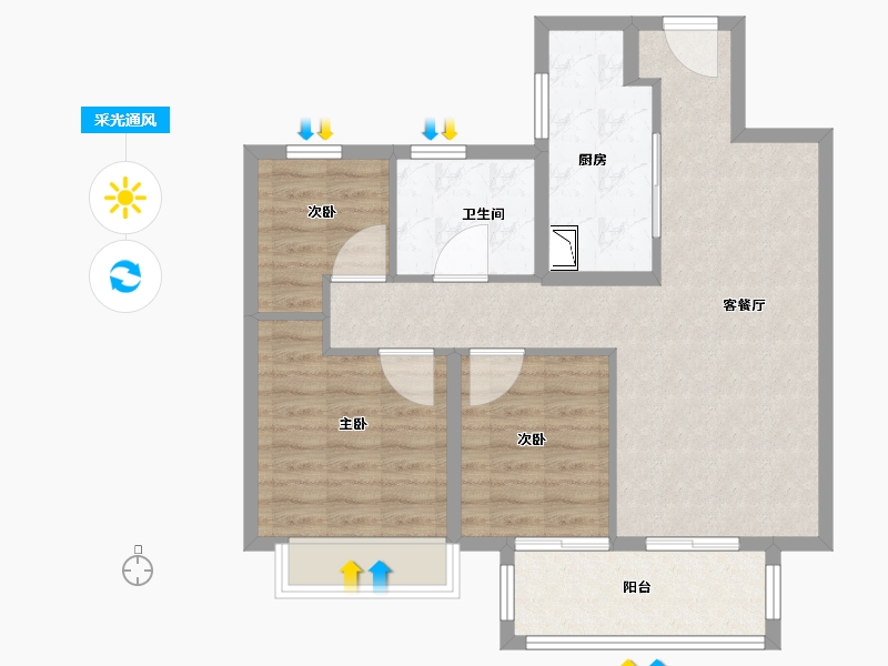 江苏省-徐州市-银城·致享城-78.01-户型库-采光通风