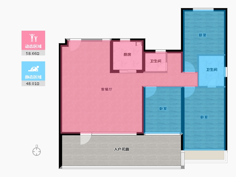 陕西省-咸阳市-云境天澄-119.31-户型库-动静分区