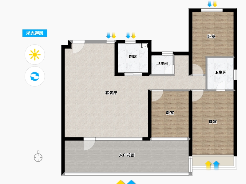 陕西省-咸阳市-云境天澄-119.31-户型库-采光通风