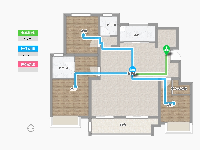 江苏省-徐州市-银城·致享城-102.00-户型库-动静线