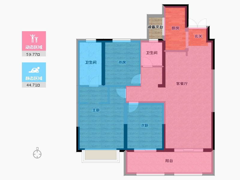 江苏省-常州市-弘阳天下锦-95.00-户型库-动静分区