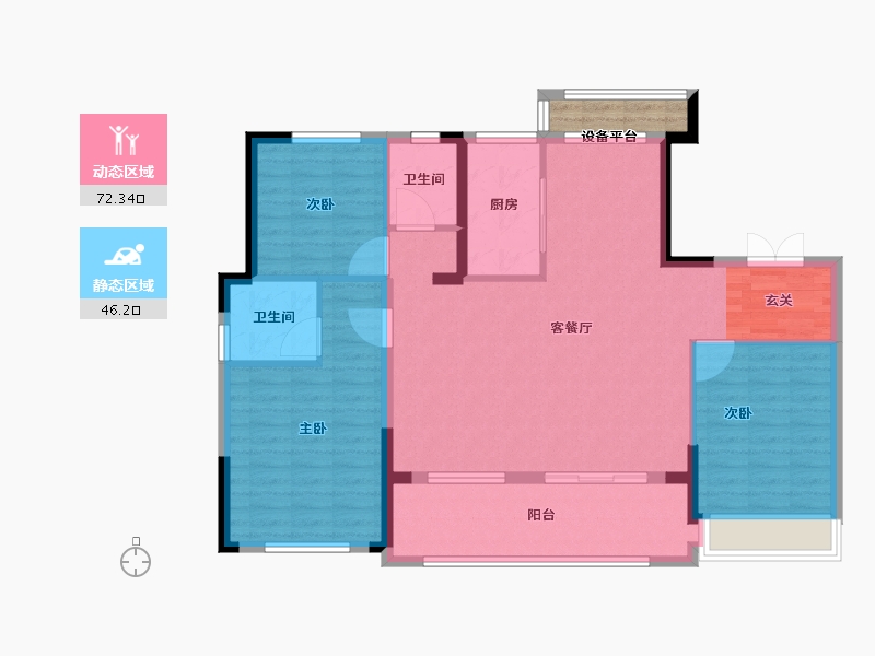 浙江省-台州市-万维书香名邸-110.00-户型库-动静分区