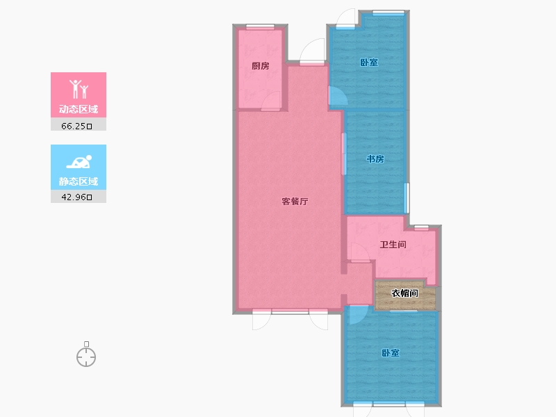 浙江省-杭州市-绿城晓荷江南-104.00-户型库-动静分区