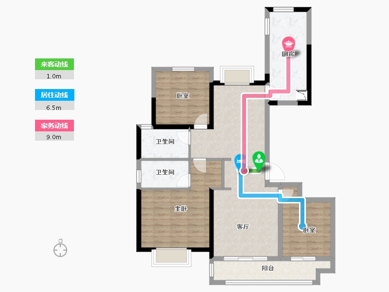 浙江省-宁波市-中南珑悦-94.06-户型库-动静线