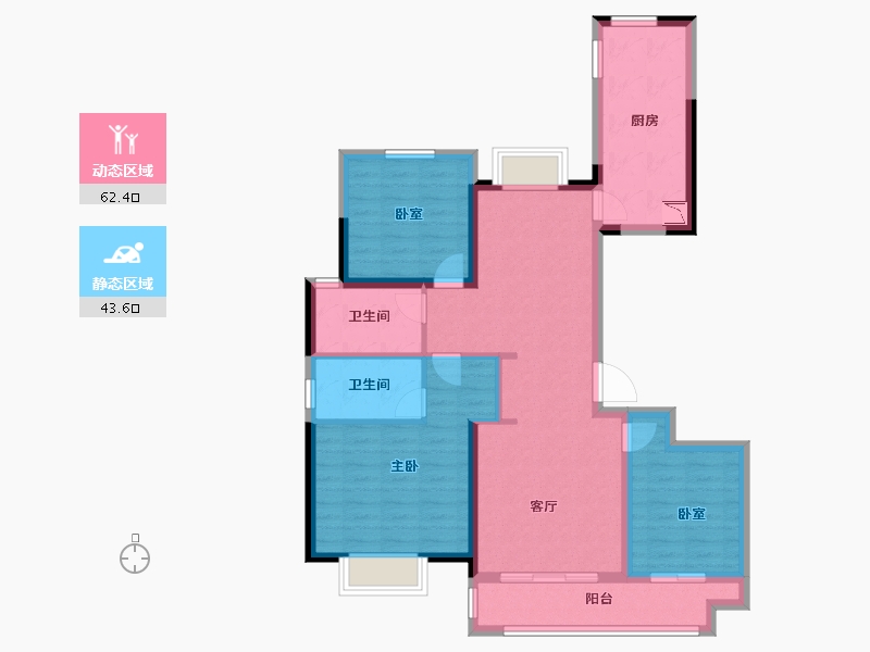 浙江省-宁波市-中南珑悦-94.06-户型库-动静分区