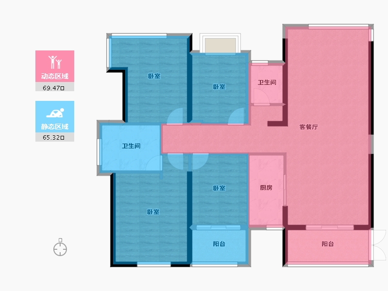 福建省-福州市-群升江山城-121.87-户型库-动静分区