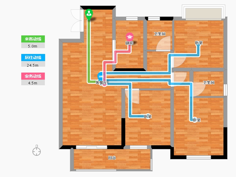 江苏省-扬州市-晶龙宸龙学府-102.00-户型库-动静线