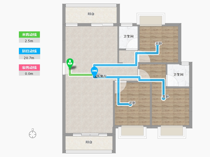 福建省-漳州市-宸洲尚品府-94.00-户型库-动静线