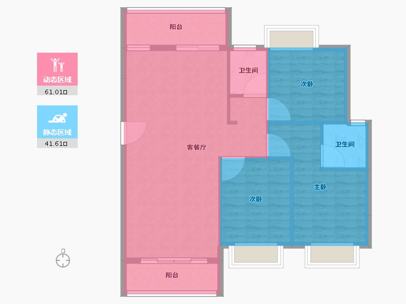 福建省-漳州市-宸洲尚品府-94.00-户型库-动静分区