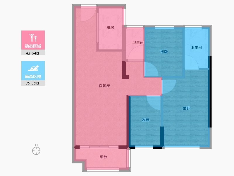 福建省-漳州市-宸洲尚品府-71.01-户型库-动静分区