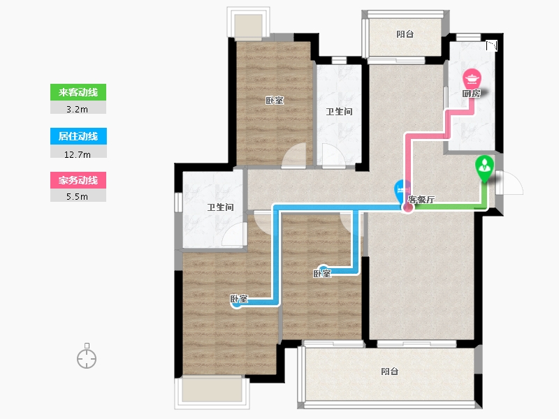 福建省-莆田市-富力院士廷-92.92-户型库-动静线