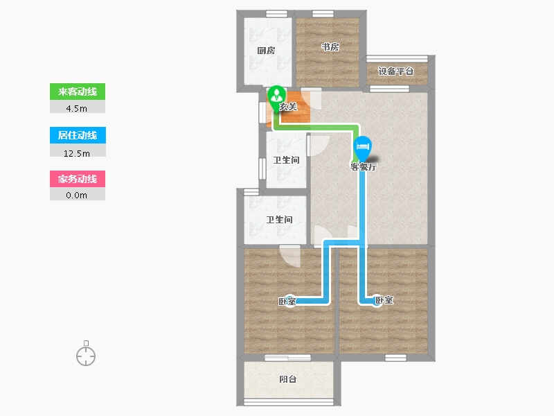 浙江省-嘉兴市-湖畔首府-69.00-户型库-动静线