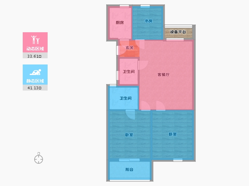 浙江省-嘉兴市-湖畔首府-69.00-户型库-动静分区