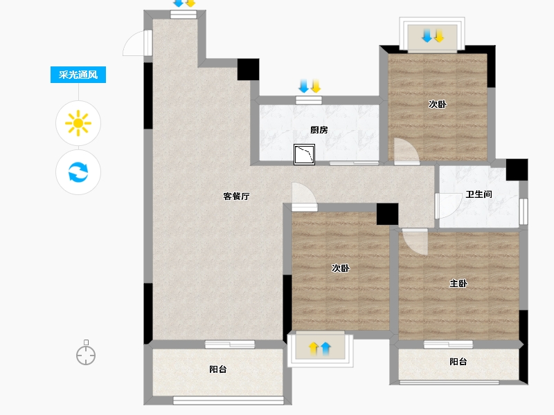 江西省-南昌市-经开盈石IM广场-88.00-户型库-采光通风