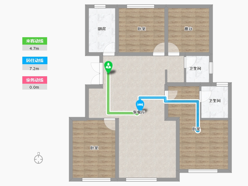 新疆维吾尔自治区-乌鲁木齐市-东湖观澜-100.11-户型库-动静线