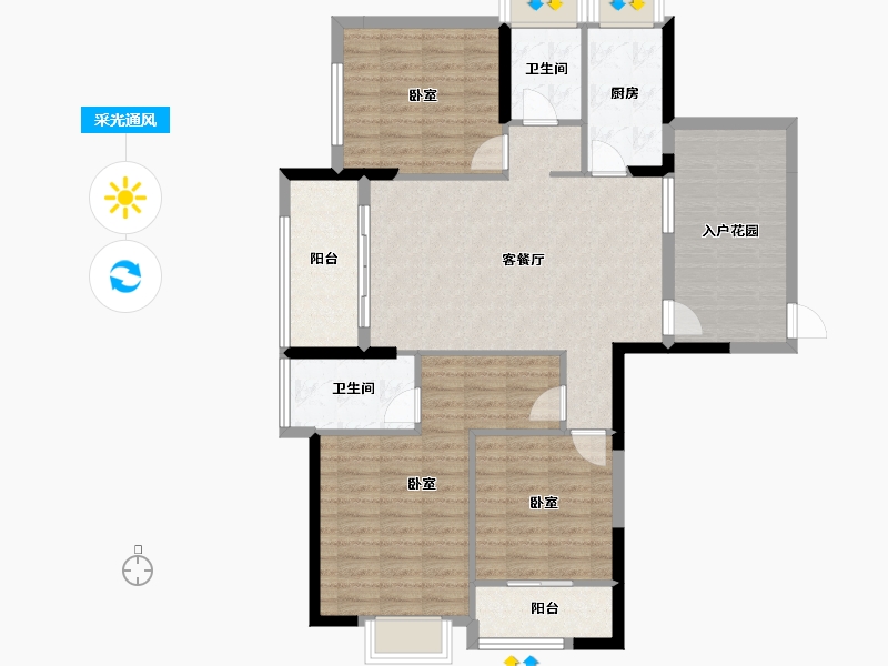 福建省-福州市-群升江山城-108.45-户型库-采光通风