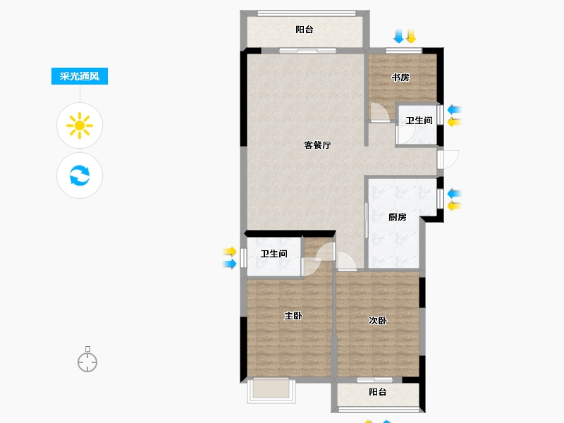 江西省-九江市-悦江府-105.51-户型库-采光通风