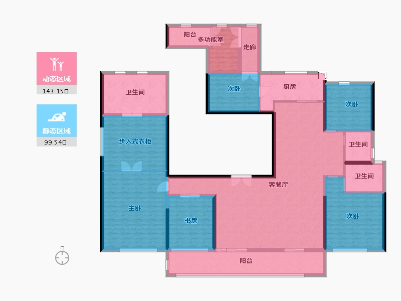 江西省-南昌市-力高澜湖御景-220.00-户型库-动静分区