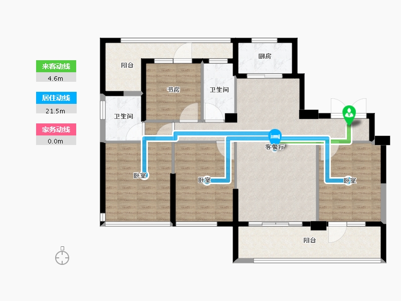 浙江省-宁波市-悦君台-111.01-户型库-动静线