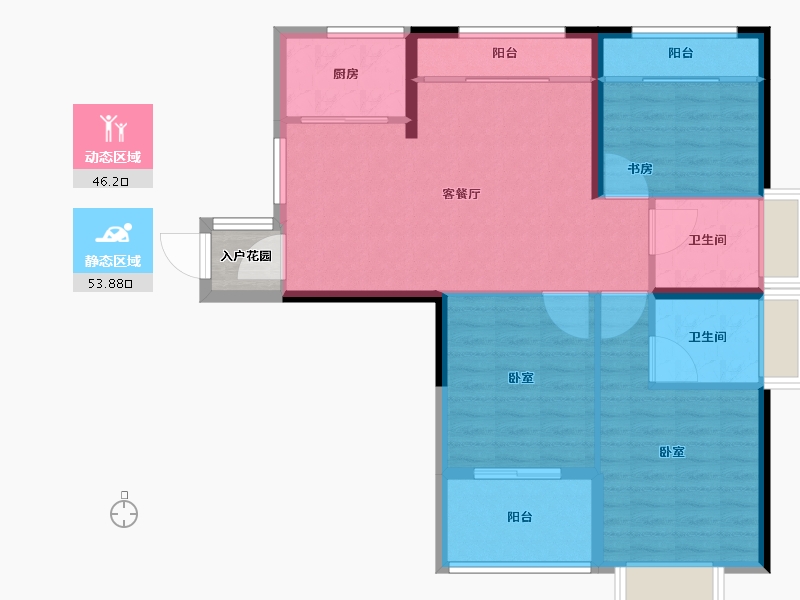 福建省-福州市-群升江山城-93.01-户型库-动静分区