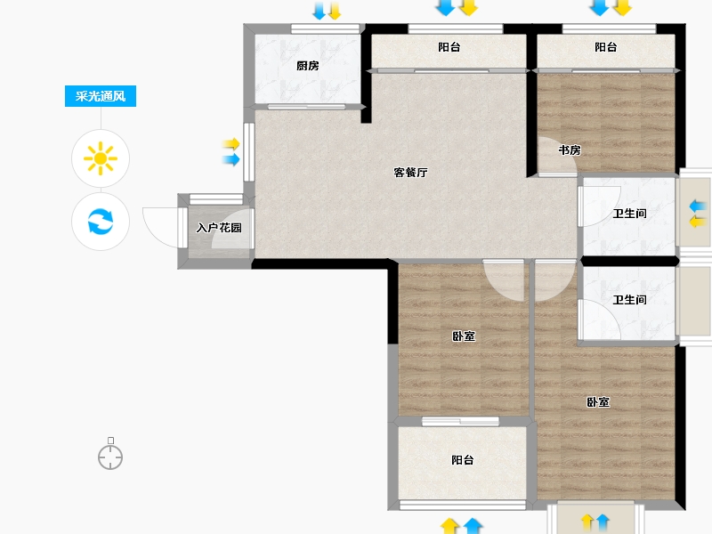 福建省-福州市-群升江山城-93.01-户型库-采光通风