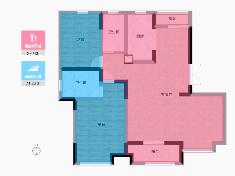 江西省-南昌市-新力帝泊湾-78.00-户型库-动静分区