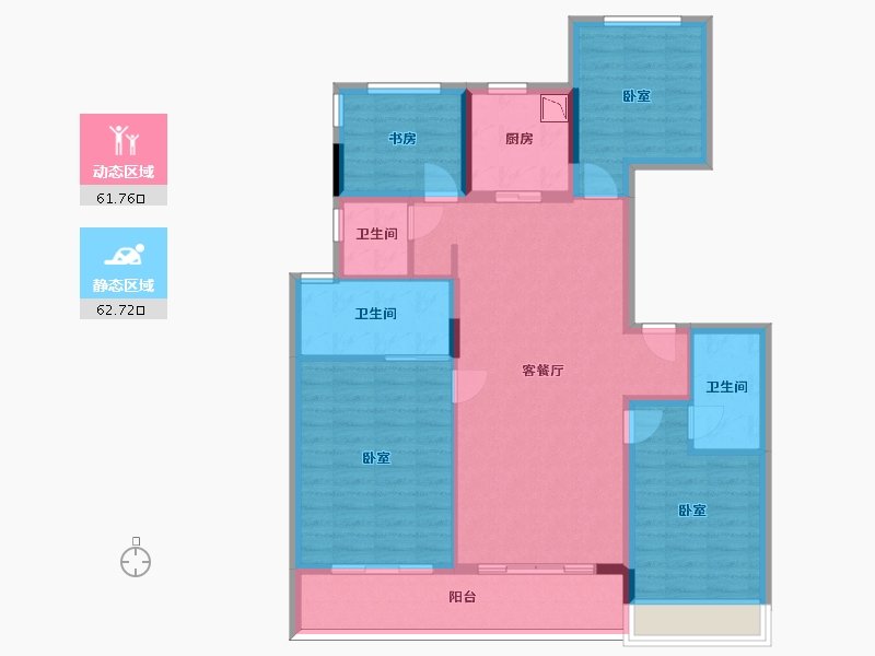 浙江省-杭州市-泷悦华府-111.82-户型库-动静分区