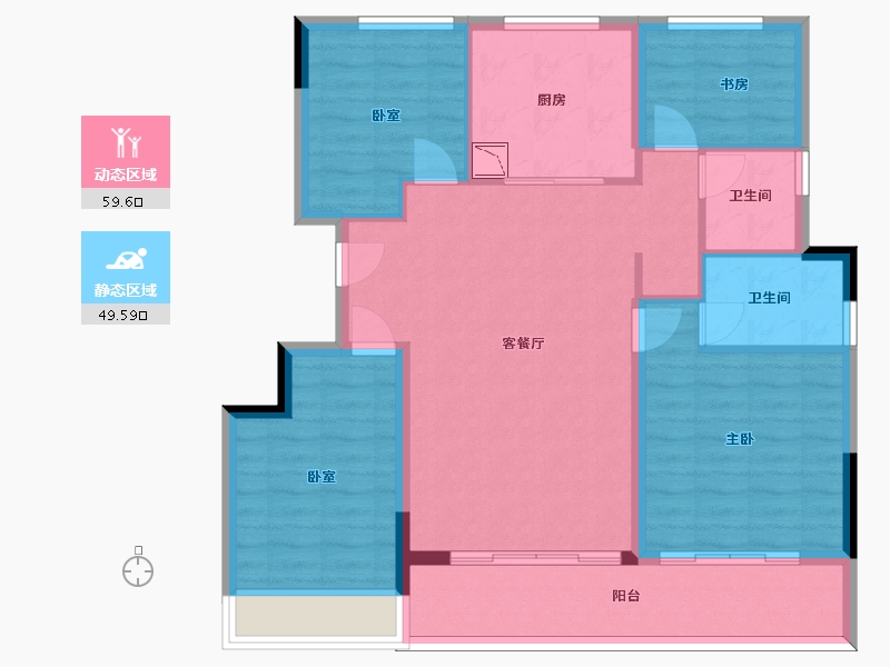 浙江省-杭州市-荷源府-98.45-户型库-动静分区