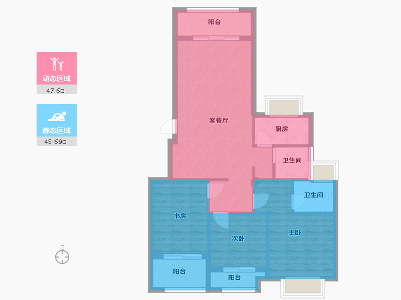 福建省-福州市-东城壹品-84.00-户型库-动静分区