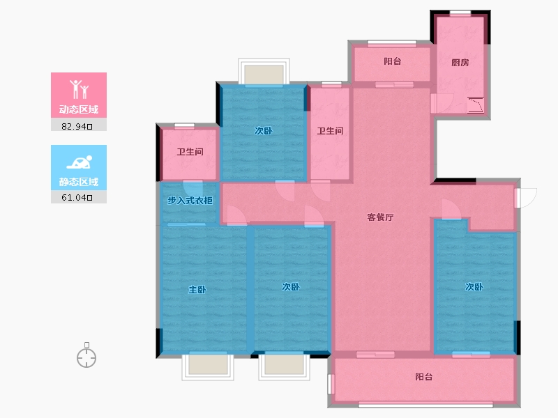 江苏省-南通市-南通国城璟府-128.00-户型库-动静分区