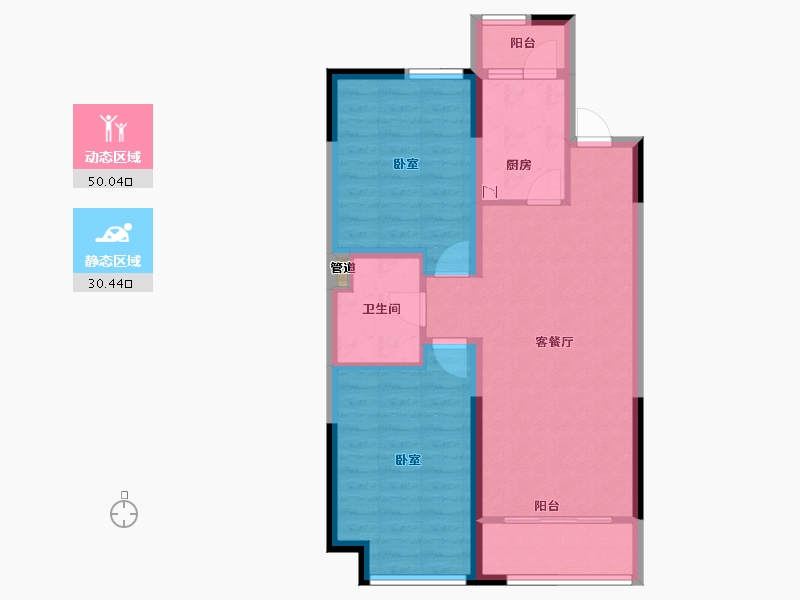 山东省-青岛市-青特赫府二期-72.00-户型库-动静分区