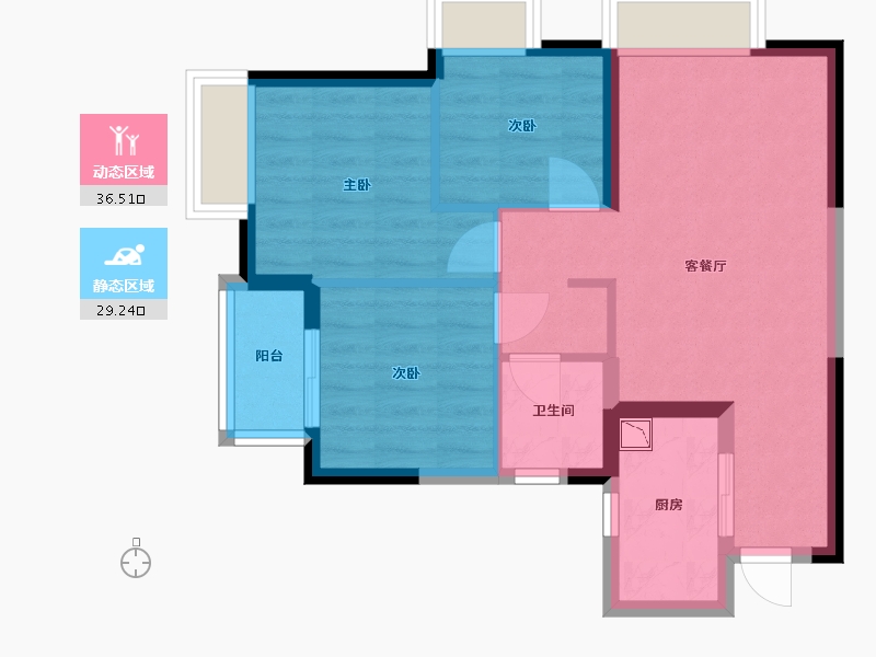 福建省-福州市-万科天空之城-58.00-户型库-动静分区