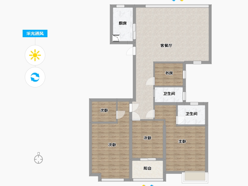 江西省-九江市-九江·金鹏城-111.20-户型库-采光通风