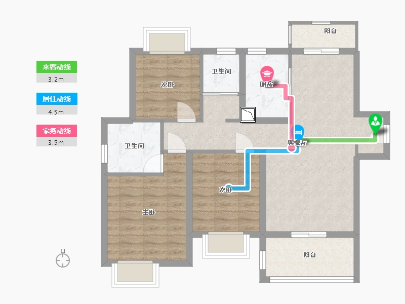 江西省-南昌市-力高澜湖御景-78.00-户型库-动静线