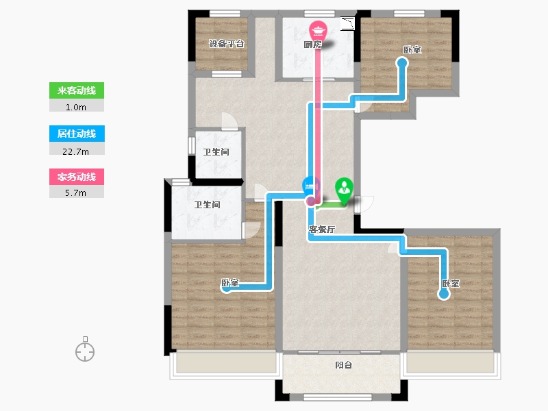 浙江省-湖州市-德清市心府-104.00-户型库-动静线