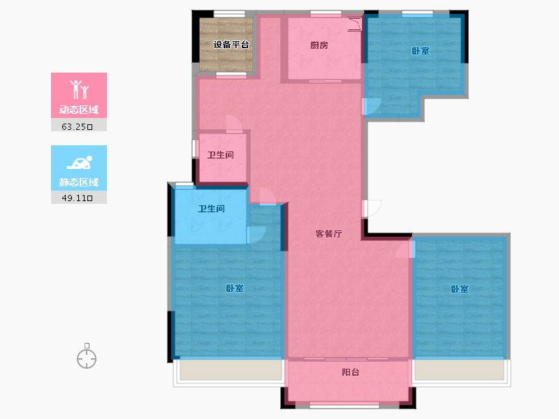 浙江省-湖州市-德清市心府-104.00-户型库-动静分区