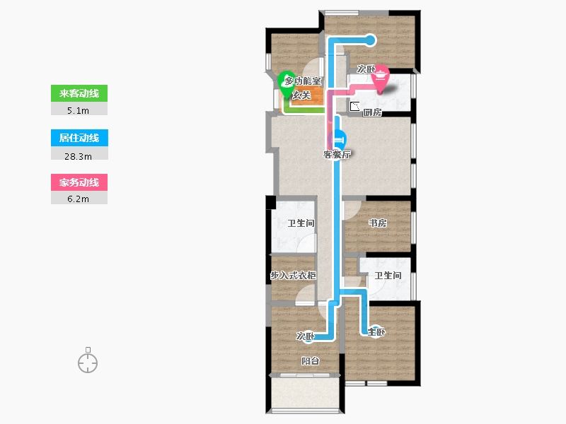 江苏省-常州市-万泰国际广场檀香湾-114.64-户型库-动静线