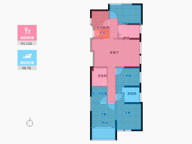 江苏省-常州市-万泰国际广场檀香湾-114.64-户型库-动静分区