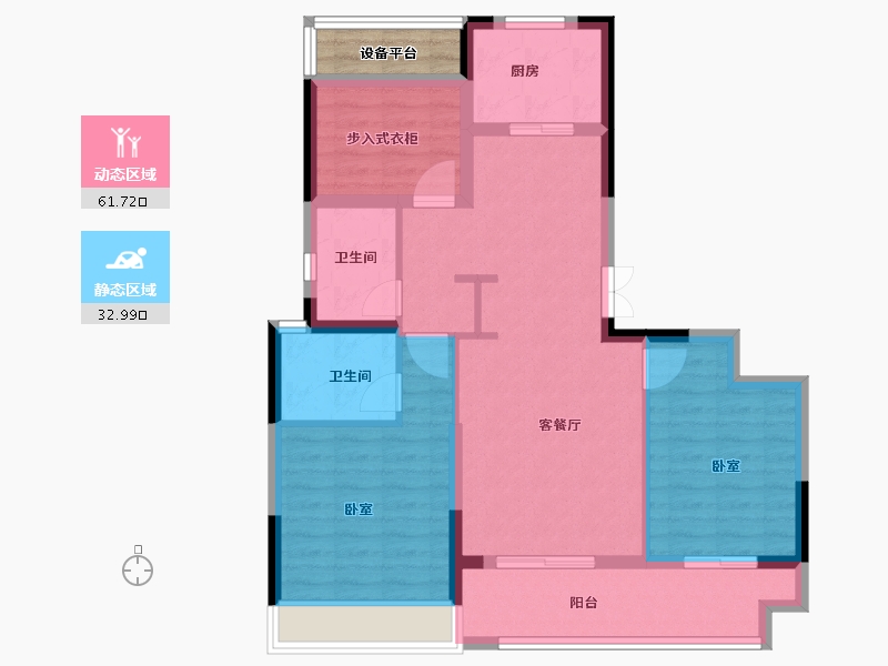 浙江省-金华市-兰城印-87.00-户型库-动静分区