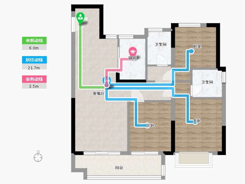 安徽省-合肥市-祥源花世界-86.05-户型库-动静线